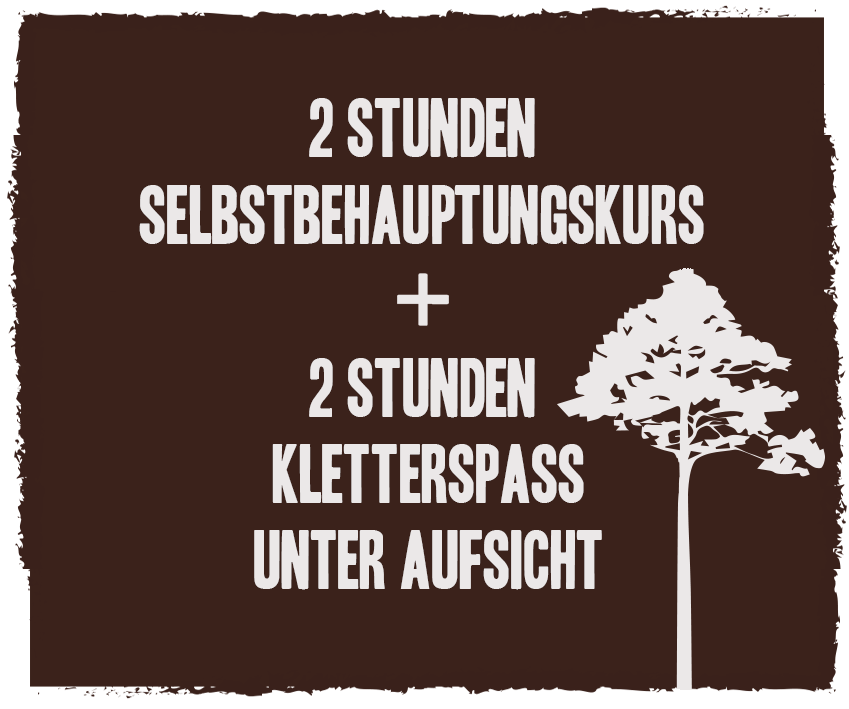 Urbans Kletterpark Selbstbegahuptung Button Selbstbehauptung + Kletterspaß